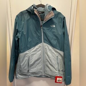 NWT The North Face Blue Raincoat/Ski Coat - 2 Pieces FLEECE and RAIN/SKI COAT